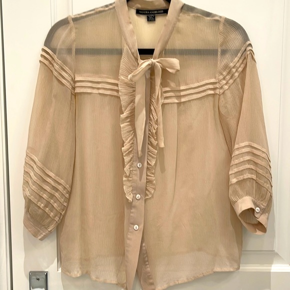 Sandra Chiffon Blouse - beautifully detailed (fits S-M) - Picture 3 of 4